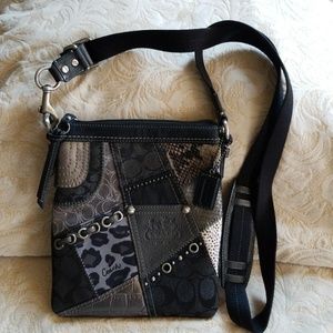 Coach black patchwork crossbody